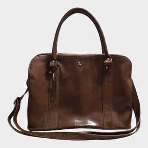 Ashwood Leather Large Shoulder Cross-body Satchel Handbag Chestnut Timeless Luxe